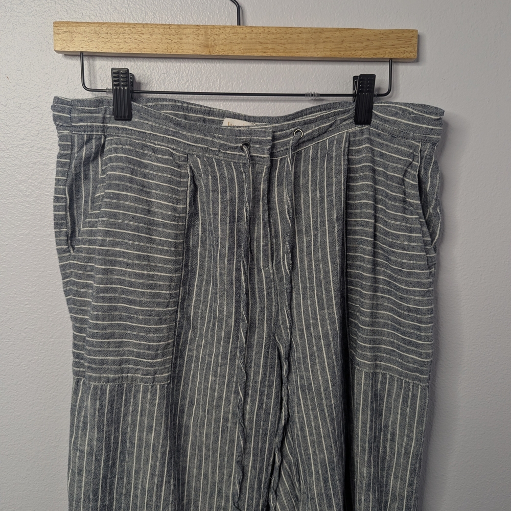 Laundry‎ by Shelli Segal Linen Striped Pants Women’s 10